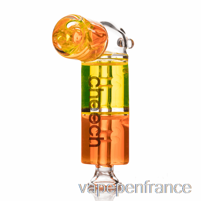 Cheech Glass Double Pipe à Main Congelable Stylo Vape Orange/jaune
